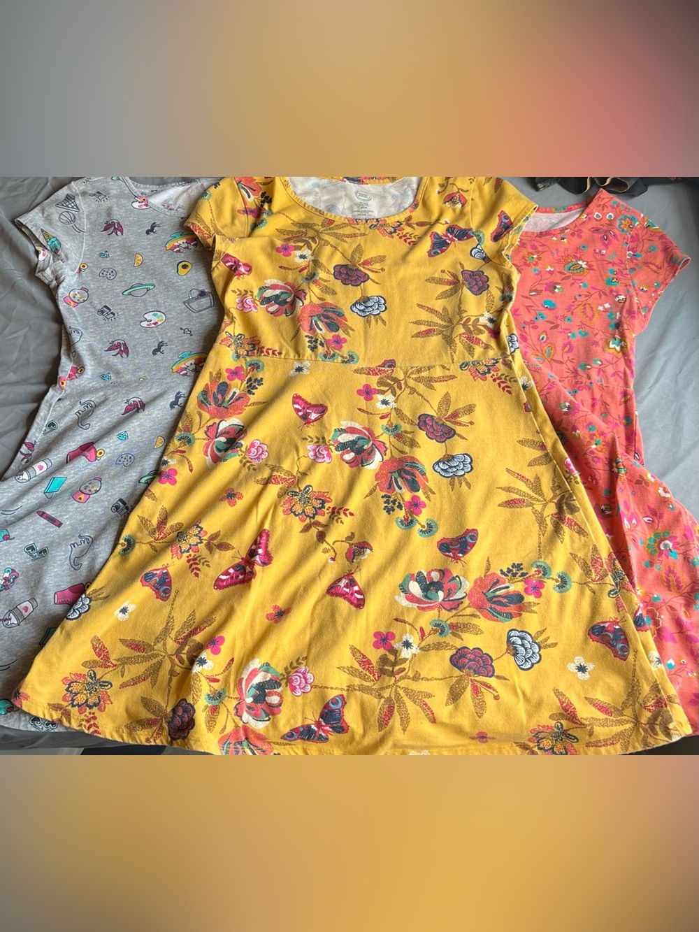 Girls Mixed Brands Multicolor Graphic Print Dress - Size XL - Bundle of 3
